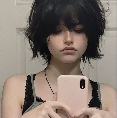 Black Hair, Short Hair, I Hope, Mirror, Tumblr, Hair, Black