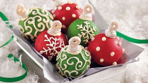 Cake Ball Ornaments Ornament Cake, German Chocolate Cake Mix, Cake Ball, Snowman Cake, Christmas Cake Pops, Baking Cocoa, Food Ornaments, Christmas Sweets, Chocolate Cake Mixes