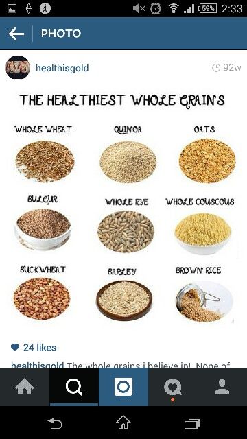 Grains Mind Diet, Whole Grains, Tasty Healthy, Buckwheat, Brown Rice, Couscous, Quinoa, Oats, Wheat