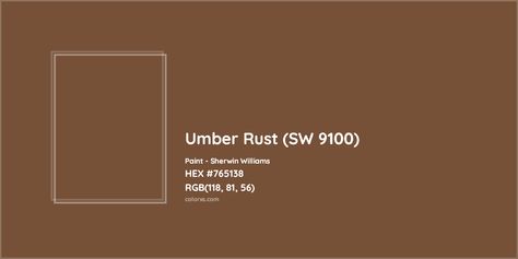 Umber Rust Sherwin Williams, Uber Umber Sherwin Williams, Munsell Color System, Pantone Tcx, Analogous Color Scheme, Paint Color Codes, Rgb Color Codes, Hexadecimal Color, Rgb Color Wheel