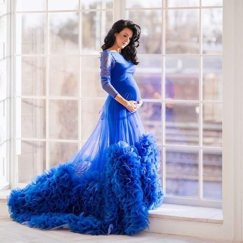 Blue Baby Shower Dress, Woman Photoshoot, Photoshoot Pregnancy, Bebe Shower, Maternity Dresses For Baby Shower, Baby Shower Dress, Blue Woman, Pregnancy Dress, Shower Dress