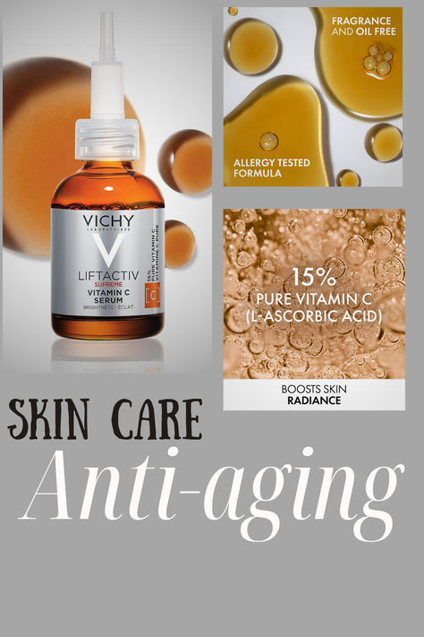 Vichy LiftActiv Vitamin C Serum, Brightening and Anti Aging Serum for Face with 15% Pure Vitamin C, Skin Firming and Antioxidant Facial Serum for Brightness and Moisturizing. Perfect Skin Care Gift! #affiliatad Vichy Vitamin C Serum, Vichy Liftactiv, Vitamin C Benefits, Face Brightening, Serum For Face, Severe Acne, Aging Serum, Vitamins For Skin, Best Skincare Products