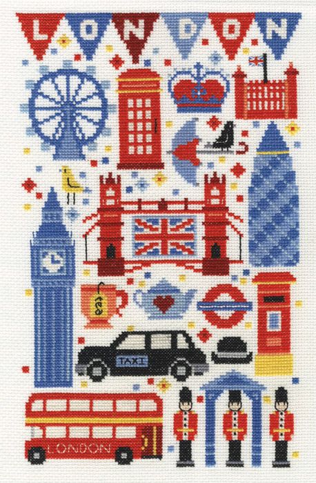 Multi Cultural, London Attractions, Cross Stitch Supplies, Counted Cross Stitch Kits, Cross Stitching, Stitch Kit, Cross Stitch Kits, Cross Stitch Kit, Christmas Cross Stitch