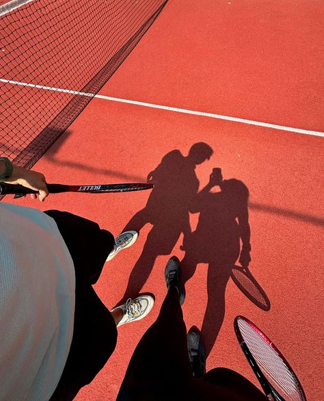 Team O #tennis #summervibes #coupleshoot Couples Tennis, Tennis Couple, Couple Shadow, Couple Shoot, Summer Vibes, Tennis, Collage, Pins