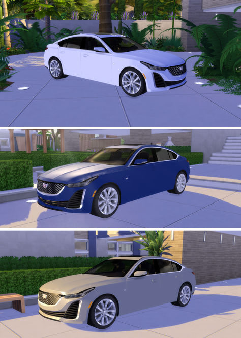 This Cadillac CT5 (2021) is the sleekest CC for your Sim's garage. It comes in over 6 colors and yes it's totally deco, but it can blend into your garage clutter with ease. Peep the full list for even more Cadillac options! Sims 4 Cc Garage Clutter, Garage Clutter, Sims Furniture, Cadillac Ct5, Sims 4 Game, Sims 4 Cc, Global Market, Cadillac, Sims 4