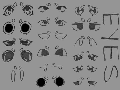 X Drawing, Drawing Face Expressions, Eye Drawing Tutorials, Kartu Valentine, Creative Drawing Prompts, Yes But, Art Tools Drawing, Drawing Expressions, Concept Art Drawing