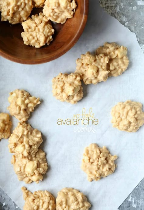 No Bake Avalanche Cookies No Bake Avalanche Cookies, No Bake Cookies Recipe Peanut Butter, Avalanche Cookies, Easy No Bake Cookies, Cookies And Cups, Baking Recipes Cookies, Peanut Butter Cookie Recipe, C Is For Cookie, Recipes Cookies