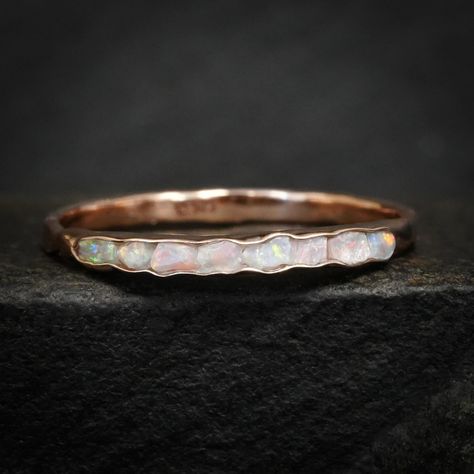 #rawopalring #opalring Opal Band Ring, Opal Wedding Band, Australian Opal Ring, Opal Wedding, Fire Rainbow, Opal Band, Opal Wedding Rings, Ring Opal, Electroformed Jewelry