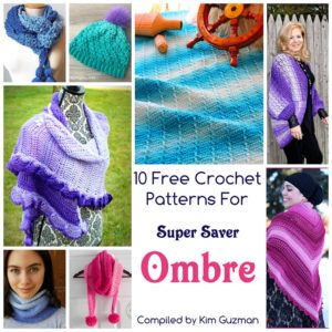 Link Blast: 10 Free Crochet Patterns for Red Heart Super Saver Ombre Crochet Angels, Tunisian Crochet Stitches, Dishcloth Knitting Patterns, Ombre Yarn, Crochet Hat Free, Knit Dishcloth, All Free Crochet, Dishcloth Pattern, Super Saver