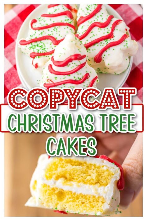 christmas desserts, christmas recipe, christmas tree cake recipe, christmas tree cakes, little debbie christmas tree cakes Gluten Free Christmas Tree Cakes, Christmas Tree Cake Dessert, Christmas Tree Cake Cake, Christmas Tree Cake Recipe, Xmas Cakes, Lil Debbie, Christmas Tree Brownies, Christmas Tree Food, Christmas Tree Cakes