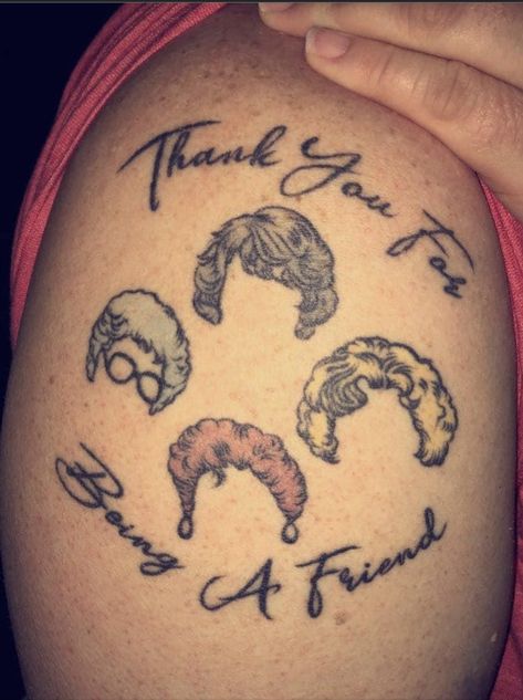 Annie Tattoo, Golden Girls Tattoo, Girls Tattoos, Girls Tattoo, The Golden Girls, Golden Girl, Matching Tattoos, Golden Girls, Halloween Girl