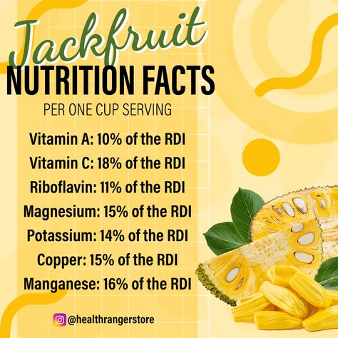 Jackfruit Nutrition Facts, Nutrition Facts, Vitamin C, Vitamins, Nutrition, 10 Things