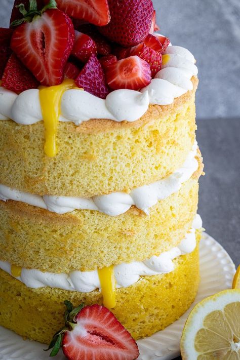 Lemon Chiffon Cake Whole Grain Recipes, Lemon Chiffon Cake, Fluffy Layers, Breakfast Baking, Grain Recipes, Sprouted Grains, Lemon Chiffon, Wholesome Recipes, Baked Goodies