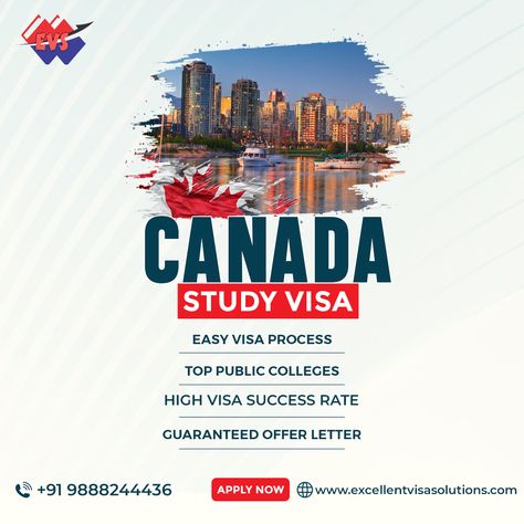 ✅Apply for your Canada Study Visa ✅IELTS 6.0 bands can apply ��✅Check your eligibility ✅Prepare your application ✅Submit your study permit application ✅Gap is acceptable ✅Students with Refusal Visa status can also apply ✅Our experts will help you in clearing your all doubts. 📲Call us : +91 9888244436 #studyincanada #canada #canadastudyvisa #canadaimmigration #excellentvisasolutions #excellentvisa #chandigarh #Mohali Study In Canada Creative Ads, Travel Advertising Design, Canada Study Visa, Canada Study, Study In Canada, Education Poster Design, Travel Advertising, Education Poster, Creative Ads