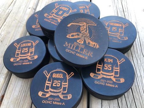 Engraved Hockey Puck, Personalized Hockey Gifts, Coaches Gifts, Hockey Coach Gifts, Interesting Gifts, Canada Hockey, Hockey Pucks, Hockey Birthday, Hockey Coach