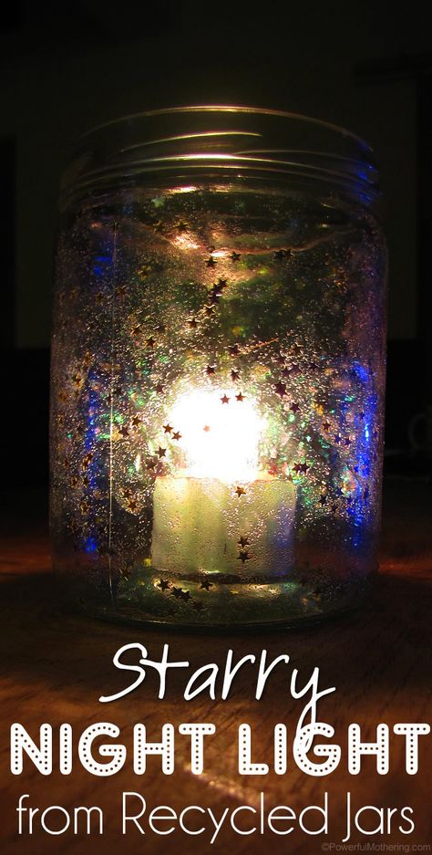 Crafts For Moms, Upcycled Cans, Bug Repellent Candles, Party Lights Decoration, Starry Night Prom, Prom Decorations, Jars Diy, Starry Night Light, Recycled Jars