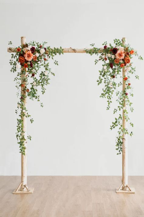 Entrance Backdrop, Terracotta Wedding Decor, Wedding Arch Decorations, Simple Wedding Arch, Bridal Chair, Bougainvillea Wedding, Wedding Arches Outdoors, Small Weddings Ceremony, Floral Arch Wedding