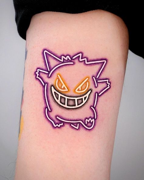 Pureum Neontattoo.Constellationtattoo (@pureum_tattoo) • Instagram photos and videos Neon Tattoos, Gengar Tattoo, Neon Tattoo, Seattle Tattoo, Chicago Tattoo, Paris Tattoo, Texas Tattoos, Pokemon Tattoo, Body Modifications