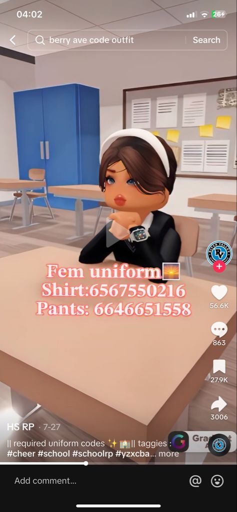 School Uniforms Berry Ave, Roblox Codes Berry Ave School, Bloxburg Police Outfit Codes, Roblox Work Uniform Codes, Berry Avenue Uniform, Berry Avenue Codes School Uniform Girl, Roblox Teacher Outfit Codes, School Codes Berry Ave, Bloxburg School Uniform Codes