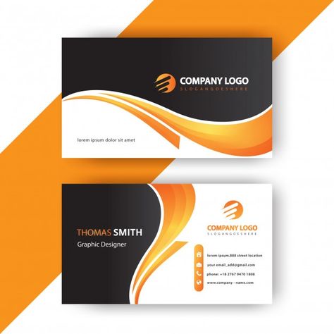 Stylish business card | Free Vector #Freepik #freevector #business-card #business #card #template Card Background Design, White Business Card Design, Yellow Business Card, Free Business Card Design, Business Card Set, Blue Business Card, Stylish Business Cards, Gold Business Card, Modern Business Cards Design