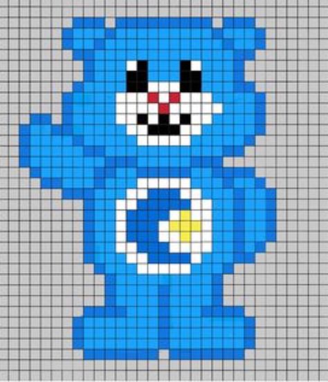 Care bear Fuse Bead Patterns, Hama Beads Design, Perler Bead Templates, Diy Perler Bead Crafts, Pixel Crochet, Hama Beads Patterns, Diy Perler Beads, Melting Beads, Iron Beads