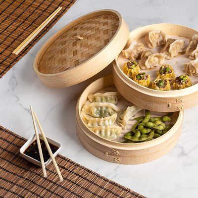 ??WE USE ONLY ENVIRONMENTALLY FRIENDLY MATERIALS to make you cook healthy and fresh. Make the steamer durable without any mould or crack issues. Size: 6.2" H x 10" W x 10" D Chopstick Sets, How To Cook Dumplings, Dumpling Steamer, Steam Vegetables, Steam Cooker, Bamboo Steamer, Vegetable Steamer, Food Steamer, Steamer Basket