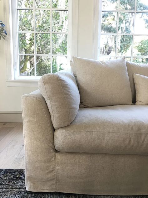 Linen + Slipcovered Sofas under $2k Roundup - Jenna Sue Design Blog Beige Linen Couch, Best Couches Living Room, Light Colored Sofa, Colored Sofa, Heights House, Linen Sectional, Linen Couch, Jenna Sue Design, Jenna Sue