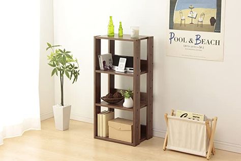 Amazon.com: IRIS USA OWR-400BR 3-Shelf Open Wood Shelving Unit, Medium, Brown: Home & Kitchen Small Spaces Bedroom, Wood Shelving Units, Farmhouse Shelf, Wooden Bookshelf, Small Space Bedroom, Wood Bookshelves, Wood Rack, Utility Storage, Shelving Racks