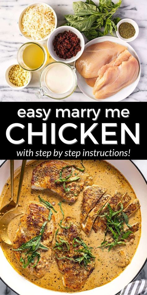 Easy 20 Minute Marry Me Chicken Recipe Juicy Chicken Breast, Mary Me, Marry Me Chicken Recipe, Brown Chicken, Easy Egg Recipes, Marry Me Chicken, Creamy Parmesan Sauce, Night Recipes, Pan Sauce