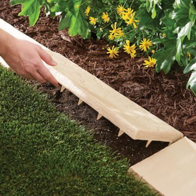 Trim-Free Lawn Border-Set of 5 | Improvements Backyard Edging Ideas, Landscaping Borders, Garden Edging Stones, Garden Lawn Edging, Lawn Borders, Landscape Edging, Lawn Edging, Fence Landscaping, Have Inspiration