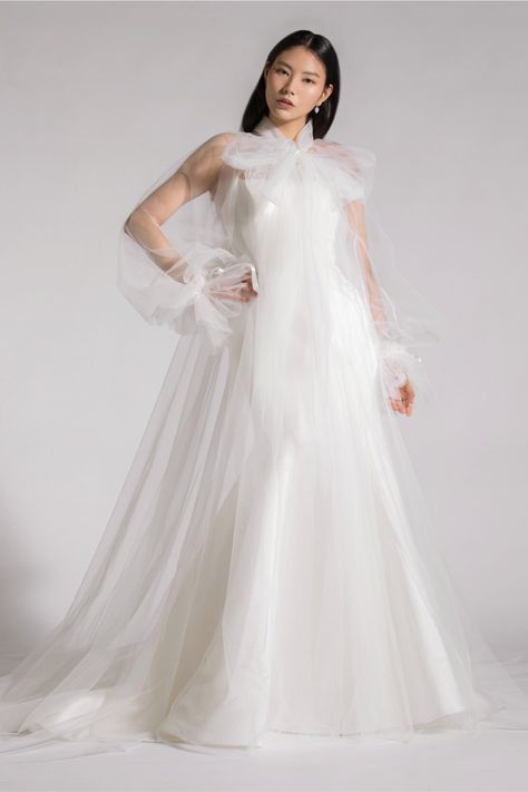 Watters Second Look Wedding Dress, Veil Alternative, Modern Veil, The Head And The Heart, Head And The Heart, Bridal Capes, Bridal Coat, Watters Bridal, Full Gown