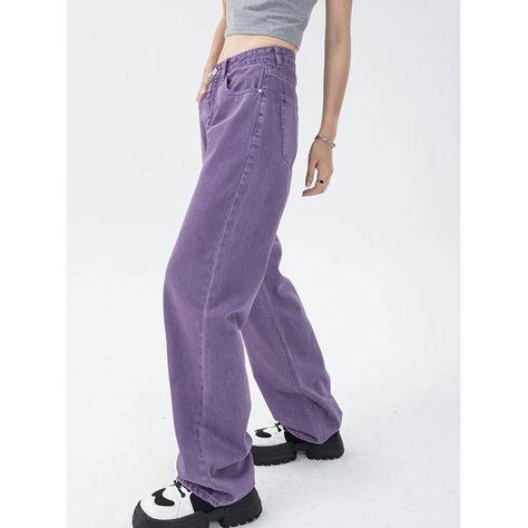 Vintage Womenn Jeans Vintage Purple High Waist Streetwear Fashion 2023 Summer Straight Jean Pants Baggy Wide Leg Denim Trousers Streetwear Fashion 2022, Streetwear Fashion 2023, Streetwear Fashion Summer, Pants Baggy, Jean Pants, Street Style Summer, Grey Pullover, Evening Dresses Elegant, Vintage Purple