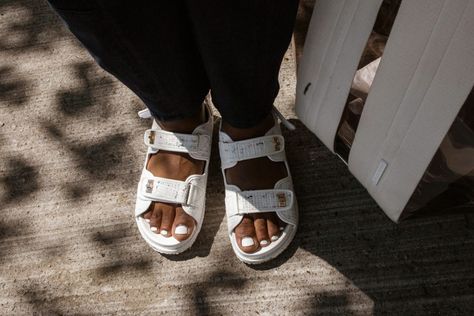 5 Of The Best Chanel Dad Sandals For Your Consideration Sandals Street Style, Chanel Dad Sandals, Dad Sandals, High Sandals, Ugly Shoes, Matching Pjs, Dior Sandals, Steve Madden Sandals, Trending Sandals