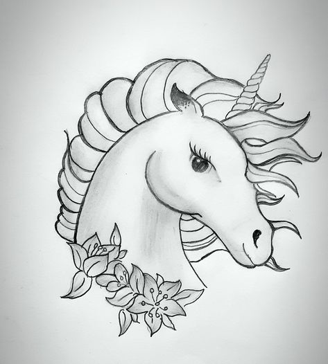 Unicorn Drawing Sketches Disney, Unicorn Drawing Sketches, Sketches Disney, Pencil Sketches Easy, Butterfly Sketch, Disney Drawings Sketches, Unicorn Tattoos, Unicorn Drawing, Drawing Heads