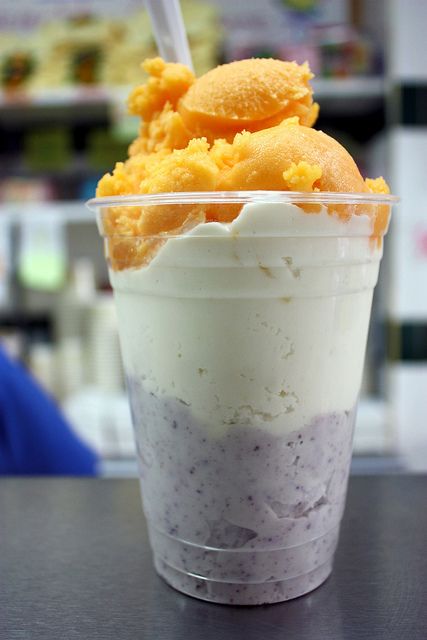 Taro, Ginger, Mango Papaya ice cream    at Chinatown Ice Cream Factory. Pop Ice Taro, Papaya Ice Cream, Taro Ice Cream, Pop Ice, Taro Root, Ice Cream Factory, Ice Cream Bars, Ice Cream Pops, Asian Desserts