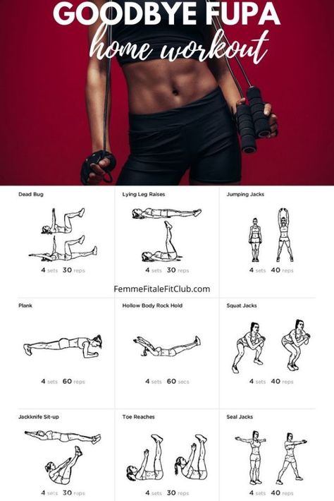 Whether you recently gave birth or enjoy one too many pieces of cake, this goodbye fupa workout can be done at home or the gym to tighten and tone your lower abs in no time. The exercises strengthen your core and the cardio burns the fat hiding your abs. #nofupa #fupablaster #cardio #integratedcardio #health #workoutsforwomen #hiitworkoutsforwomen #hiitworkouts #lowerbelly #bellypooch #muffintop #lowerbellypoochblaster #bellypoochworkout #belly #athomeworkout #homeworkout Core Workout Lower Belly, Lower Belly Workout At Gym, How To Tone Lower Belly, Lower Ab Workout Gym, Fupa Workouts At Home, Muffintop Workout, Cardio Exercises At The Gym, Lower Back Workout At Home, Fupa Workouts