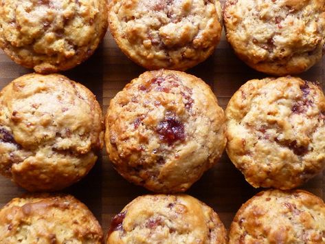 Jam Muffins, Sweet Muffin, Filled Muffins, Fruit Preserves, Fig Jam, Apricot Jam, Serious Eats, Raspberry Jam, Strawberry Jam