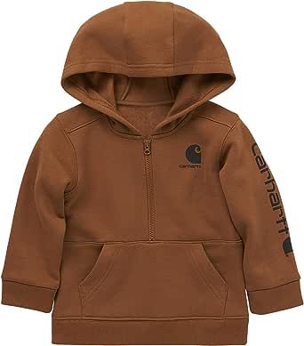 Carhartt Baby Boy, Kids Carhartt, Carhartt Sweatshirts, Carhartt Long Sleeve, Carhartt Logo, Carhartt Hoodie, Boys Fleece, Half Zip Sweatshirt, Boys Long Sleeve