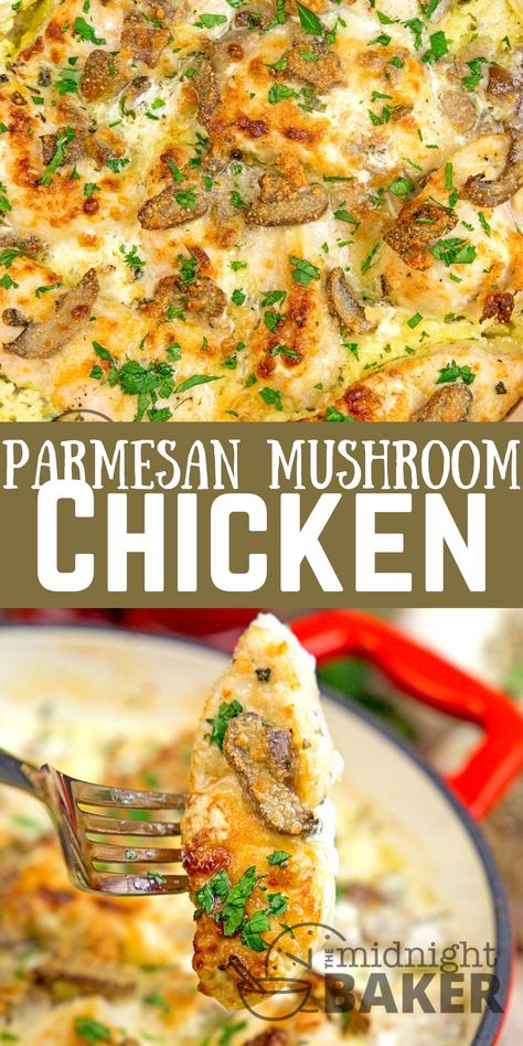 How to make a one pot parmesan mushroom chicken Chicken And Mushroom Recipes Baked, Baked Chicken Mushroom Recipes, Rotisserie Chicken And Mushroom Recipes, Chicken And Mushroom Crockpot Recipes, Mushroom Chicken Healthy, Chicken Recipes With Cream Of Mushroom, Chicken And Mushroom Recipes Crockpot, Chicken Mushroom Crockpot, Chicken And Mushrooms Recipes