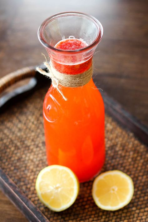 Vanilla Lemonade, Wright Family, Vanilla Beans, Strawberry Puree, Family Table, Strawberry Lemonade, Simple Syrup, Hot Sauce Bottles, Vanilla Bean