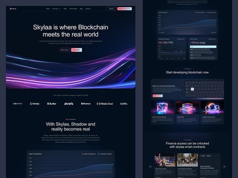 Blockchain Crypto Website Landing Page Blockchain Website, Website Landing Page, Landing Page Design, The Real World, Visual Design, Page Design, Landing Page, Blockchain, Global Community