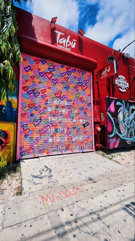 Mural/Wall Art #mural #travel #miami #saying #wordsofencouragement #lovequote Miami Murals Street Art, Wynwood Walls Miami, Travel Miami, Wall Art Mural, Wynwood Miami, Wynwood Walls, Mural Wall, Murals Street Art, Mural Wall Art