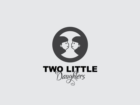 Two Little Daughters Logo by zaqilogo Sister Logo, The Other Sister, Food Logo Design, Food Logo, My Logo, Mystical Art, Two Sisters, Simple Logo, Logo Food