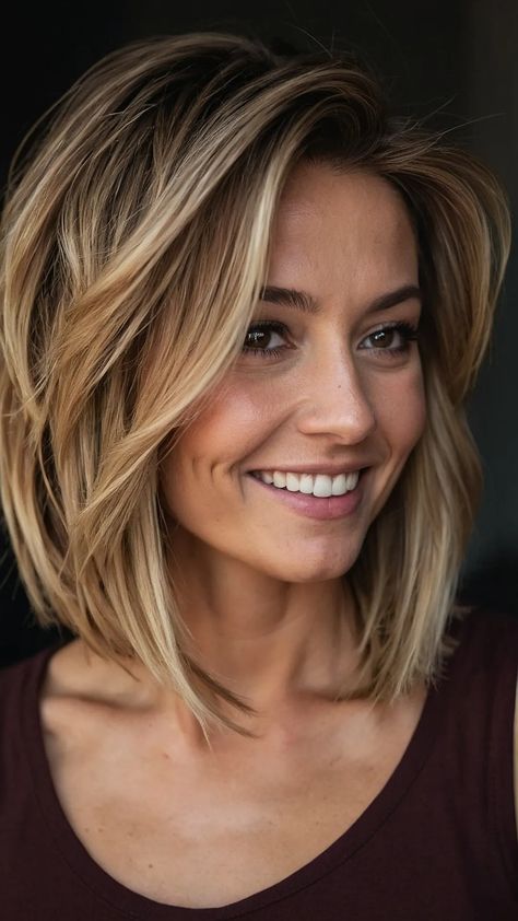 Fabulous Mom Cuts for Oval Faces: 15 Styles You’ll Love in 2024 - pulsepathlife.com Long Bob Shaped Around Face, Hair For Big Faces, Hairstyles Fall 2024, Best Haircut For Long Face, Mom Cut Oval Face, Mom Cut 2024 Round Face, Short Mom Haircut, Hairstyles For Moms, Hair Oval Face