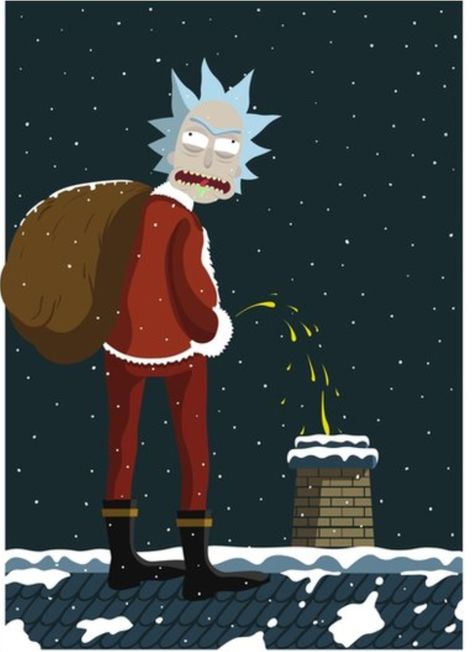 Rick and Morty x Santa Sanchez Rick And Morty Red Wallpaper, Rick And Morty Christmas Wallpaper, Rick And Morty Christmas, Rick And Morty Crazy Wallpaper, Rick And Morty Car Wallpaper, Scary Terry Rick And Morty, Rick And Morty Characters, Rick And Morty Poster, Rick Sanchez