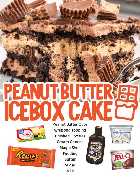 Peanut butter icebox cake is a classic, timeless dessert that is sure to please the palate of all peanut butter lovers. It combines two irresistible flavors – creamy peanut butter and rich chocolate – in a no-bake cake that can be easily thrown together in just minutes. Peanut Butter Icebox Cake, Bake Cake, Peanut Butter And Chocolate, Icebox Cake, Peanut Butter Lovers, Simply Irresistible, Ice Box, Whipped Topping, Creamy Peanut Butter