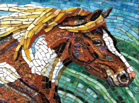 Horse Mosaic, Stained Glass Horse, Sunsout Puzzles, Mosaic Animals, Mosaic Stained, Glass Mosaic Art, 1000 Piece Jigsaw Puzzles, Mosaic Designs, Stained Glass Mosaic