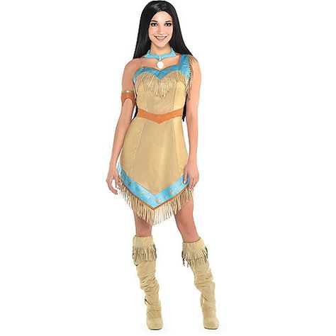 Pocahontas Halloween Costume, Pocahontas Halloween, Pocahontas Outfit, Pocahontas Dress, Party City Costumes, Disney Princess Costumes, Halloween Costume Shop, Adult Halloween Costumes, Halloween Dress