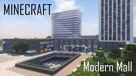 Mall In Minecraft, Minecraft Shopping Center, Minecraft Shopping Mall, Minecraft Mall Ideas, Mall Minecraft, Minecraft Cities, Minecraft Shop, Minecraft Circles, Minecraft Concept