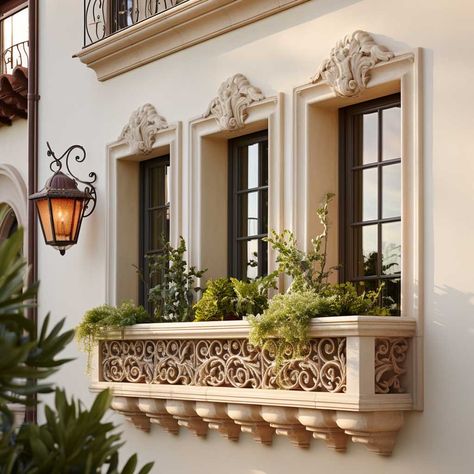 5+ Classic Exterior Window Trim Designs for a Vintage Appeal • 333+ Images • [ArtFacade] Exterior Window Trim Ideas, Mediterranean Style Bathroom, Mediterranean Style Bedroom, Exterior Window Trim, Craftsman Style Windows, Mediterranean Style Living Room, Craftsman Window, Craftsman Window Trim, Victorian Windows